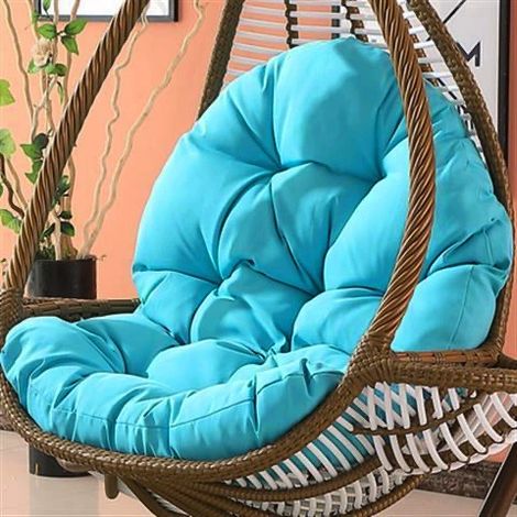 Coussin de balancelle imperméable et épais - Assise de jardin avec dossier, résistant aux taches, durable et confortable (Blanc, 80x120cm) (1/5)