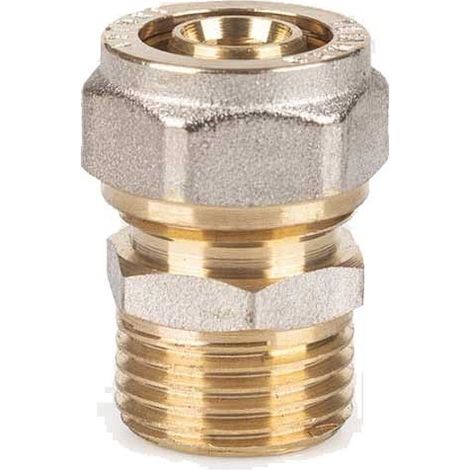 Raccordo dritto maschio a stringere per multistrato : Diametro - 16X1/2", Spessore - 2MM