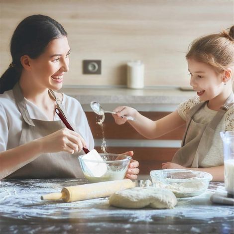 Spatule et cuillère-spatule robustes en silicone haute température --- (1/5)