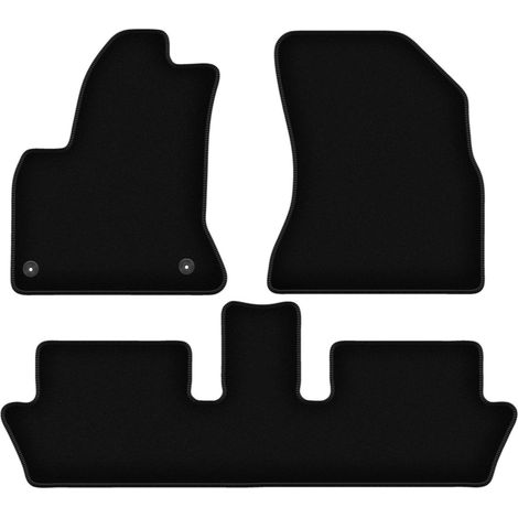 Alfombrillas de terciopelo negro BASIC para Citroën C4 Picasso I monovolumen (2006-2013) (1/5)
