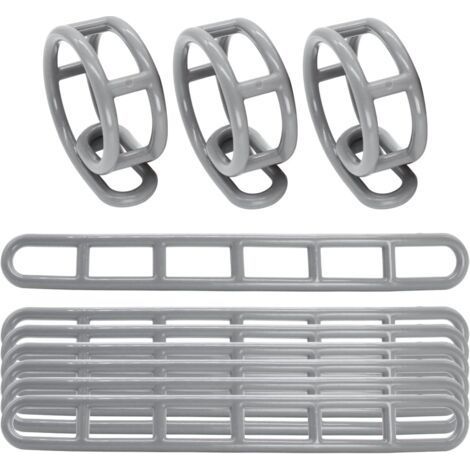 10 tensores de tienda de campaña de 6 orificios, 22 × 2,5 cm, ajustables, para tiendas de campaña al aire libre, con hebilla, para tensar toldos y lonas (gris). (1/5)