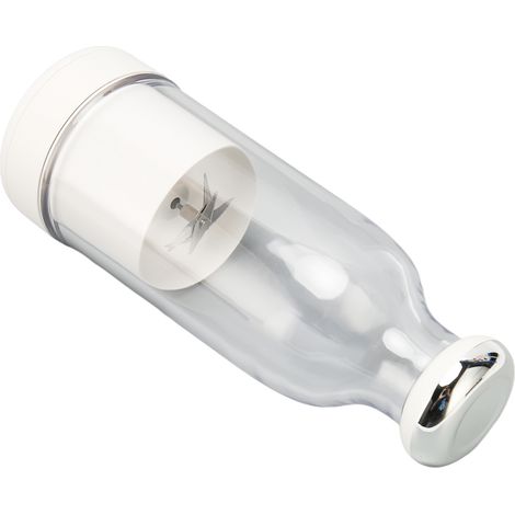 Blender portable pour milkshakes et smoothies, blender individuel, extracteur de jus électrique, bouteille équipée de 6 lames pour un mixage puissant, blanc (1/5)
