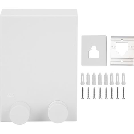 Corde à linge télescopique ajustable en acier inoxydable, fixation murale pour séchage de vêtements, salle de bain et buanderie, modèle 9021W blanc. (1/5)