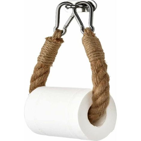 royaluxe - Rétro Corde Porte-Serviettes Toilette Porte-Serviettes Vintage Porte-Papier Toilette Corde Porte-Papier pour Suspendre des Serviettes Ou des Rouleaux De Papier Toilette Salle De Bain Toilet (1/4)
