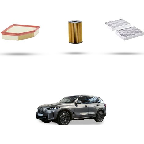 Kit tagliando 3 filtri compatibile con Bmw x5 (G05,F95) M 50i 390kw dal 2019 (1/5)