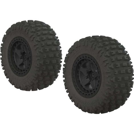 1-10 dBoots Fortress SC 2.2-3.0 Pre-Mounted Tires 14mm Hex Black (2)