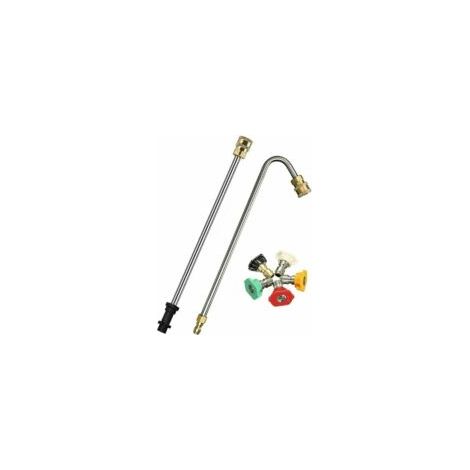 Lance de pulvérisation coudée 0,35 m Compatible Karcher K2 K3 K4 K5 K6 K7 Buse d'angle réglable pour nettoyage gouttières
