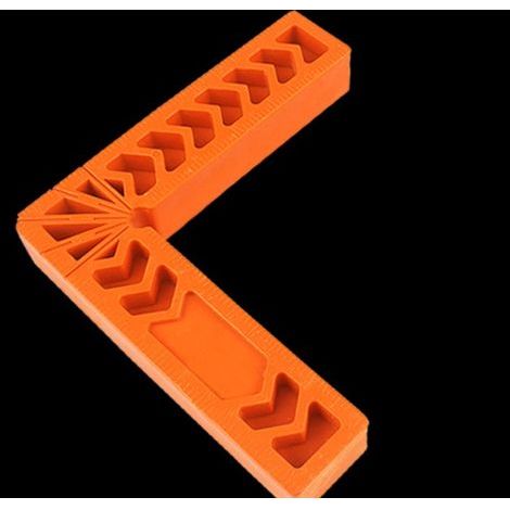 Orange Set of 4 90 Degree Positioning Squares, L Type Right Angle Clamps, Woodworking Tool for Boxes, Doors, and Picture Frames (1/5)