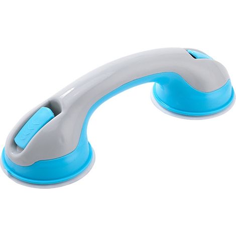 Poignée de douche à ventouse, barre d'équilibre pour salle de bain - Bleue (1/5)