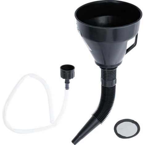 Entonnoir - Jeu Entonnoirs Remplissage Huile Moteur - Buse Flexible 375 mm - Tuyau Transparent 760 mm - Anti-débordement - Lot de 1