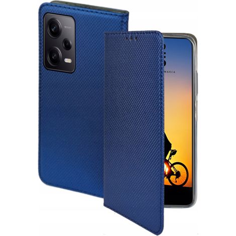 CUSTODIA per REDMI NOTE 12 PRO PLUS SMART MAGNET BOOK CASE BLU NAVY + VETRO 9H (1/5)
