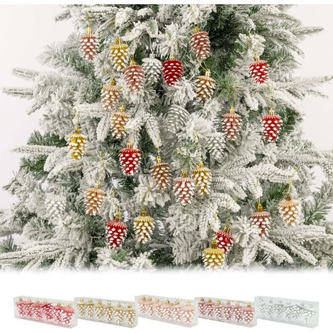 Pomme De Pin - Décoration De Noël En Plastique - Pour Arbre De Noël Guirlande Couronne - 6 Pièces (1/5)
