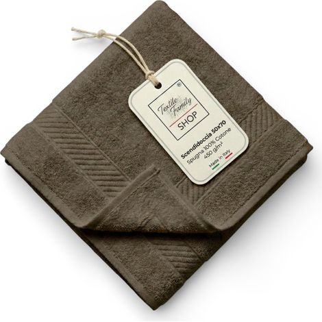 Scendidoccia Bagno Taupe 50x70 Spugna Cotone 450 g/m² - Tappetino Doccia Made in Italy