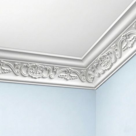 Corniche plafond C162 8,5 x 6 cm - Polyuréthane Cimaises &+ (1/3)