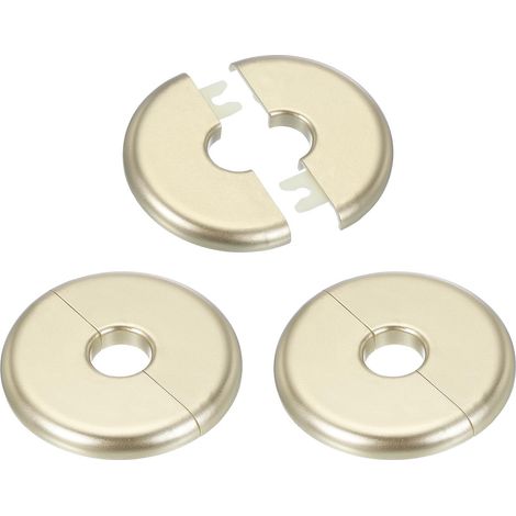 Cache Mitigeur Douche, 3pcs Écussons en ABS Garniture Robinet Douche Muraux pour 16.5mm, Décoration Rosace Robinet Coffrage Caches Tuyaux d'Eau Chauffage Plomberie Mural, Doré (1/5)