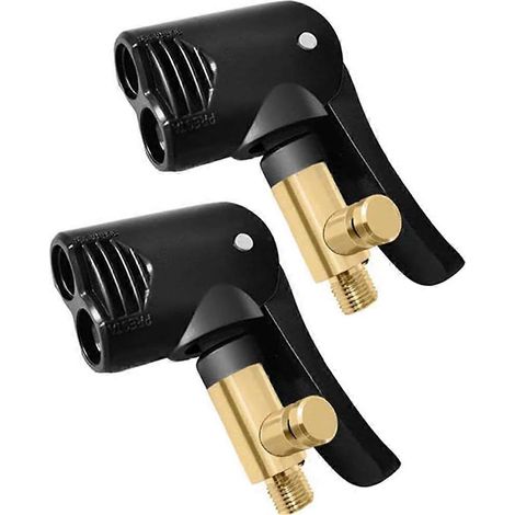 Adaptateur de valve pour pneu de voiture, embout de gonflage, adaptateur de valve à levier pour voiture, adaptateur de valve pour pneu (2 pièces, permet de dégonfler) (1/5)