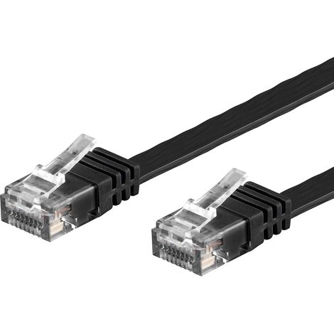 Techly Professional Cavo di Rete Patch Piatto in Rame Cat.6 Nero UTP 7,5m (1/5)