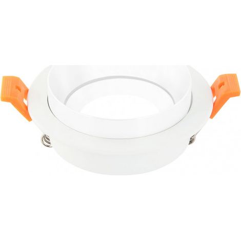FAB 14358RE01  Incasso Orient.son Doong 1xgu10 Tondo Bianco 1,5x9,2x9,2 Cm 8 Taglio C/Portalampada