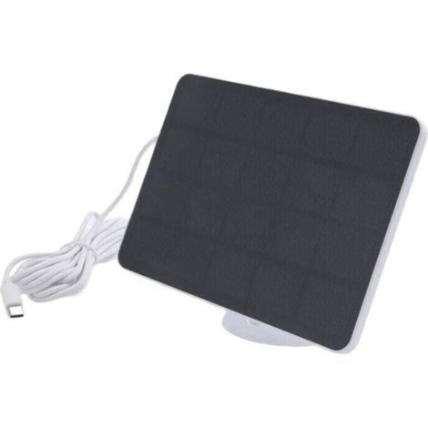 4-W-wasserdichtes Solarladegerät für Überwachungskameras, XU, Heimbetrieb mit Solarzellen und Ladekabel, Weiß - KZQ