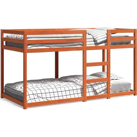 Maison Exclusive - Etagenbett Wachsbraun 80x200 cm Massivholz Kie