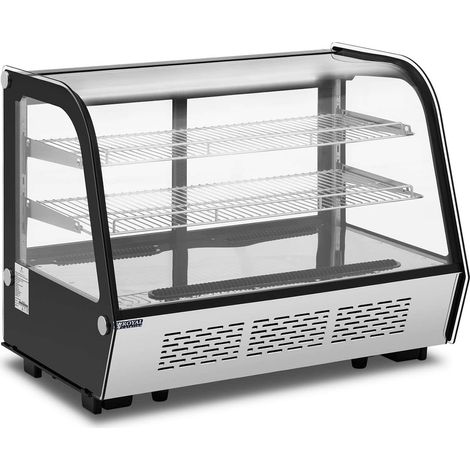 Vitrina refrigerada - 160 litros - 3 niveles - acero inoxidable 140005385 (1/5)
