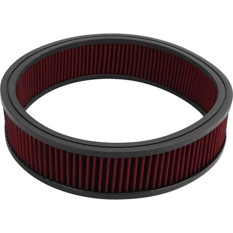 Tbest Élément de Filtre à Air Rond Remplacement de Nettoyant Lavable Réutilisable à Débit élevé pour Hot Rod Fit Universel 35,6 X 7,6 Cm (rouge). (1/5)