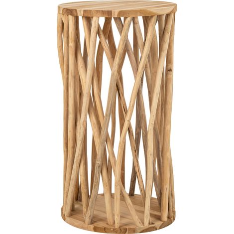 Table de bar ronde en teck naturel - naturel (1/4)
