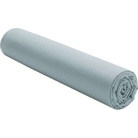 Drap-housse 140x190 cm Percale de coton lavé – Bleu lagon