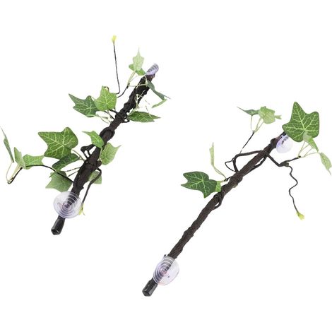 Branche d'angle de Reptile, Décoration Végétale Réaliste pour Escalade de Serpent, Lézard, 2 Branches de Terrarium pour Petits Animaux de Compagnie (1/5)