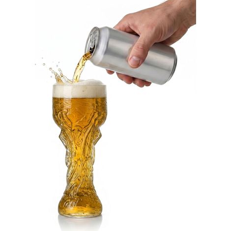 Chope à bière trophée Coupe du Monde 2026 850ml - Design football - Verre cocktail et bière - Accessoire bar soirée - Velunor (1/5)