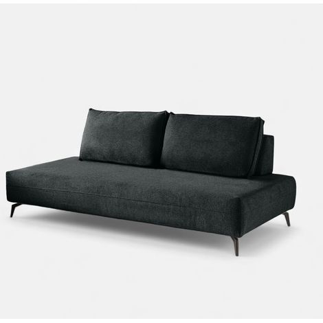 Divano 2 posti modulare sfoderabile Made in Italy Campiglio D200 - Nero (1/4)