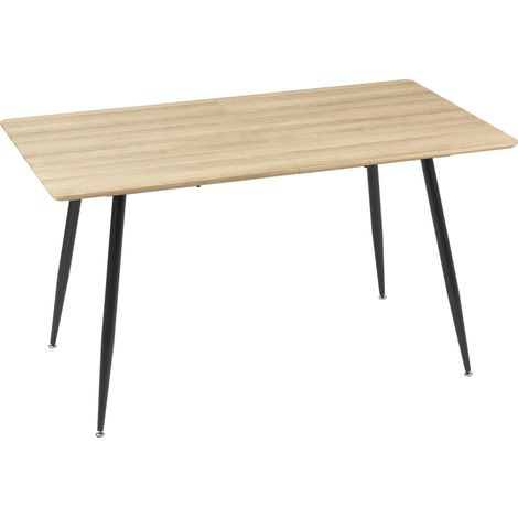 Table rectangle SYLVIE bois et noir (1/5)