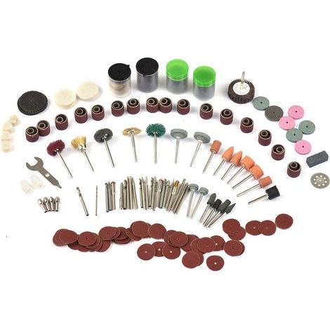 Zubehörset für Rotationswerkzeuge (508-teilig), Schaftdurchmesser 3,2 mm (1/8"), Universalbits mit Tragekoffer, zum Schleifen, Fräsen, Bohren, Schnitzen, Polieren und für Heimwerkerarbeiten. (1/5)