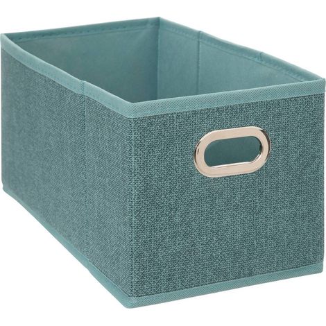 Regalbox 15x31cm blau aus Stoff