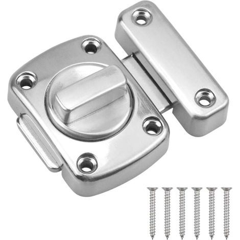 Loquet Porte de Sécurité En Alliage de Zinc Pour Salle de Bains Chambre Toilette Avec 6 Vis (1/4)