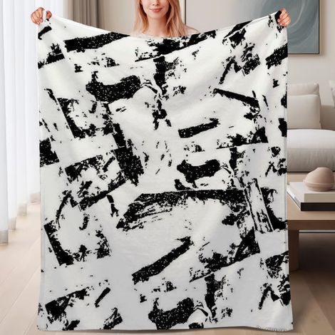 Couverture de lit en polaire, douce et chaude en microfibre chaude pour le printemps, décoration intérieure stylée, cadeau idéal pour femmes et hommes, 6080 pouces (1/4)