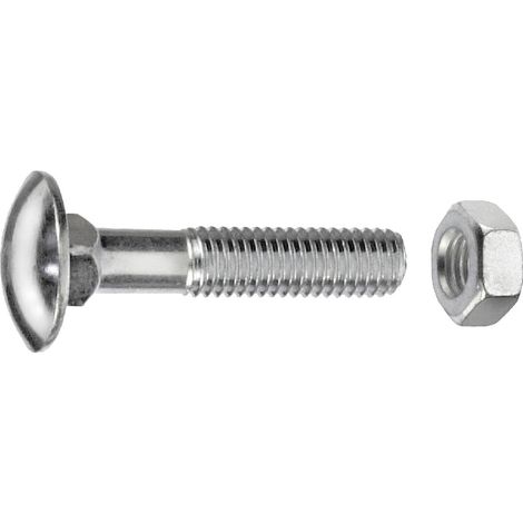 Connex Schlossschrauben M12 x 50 mm - 15 Stück verzinkt Schlossschrauben