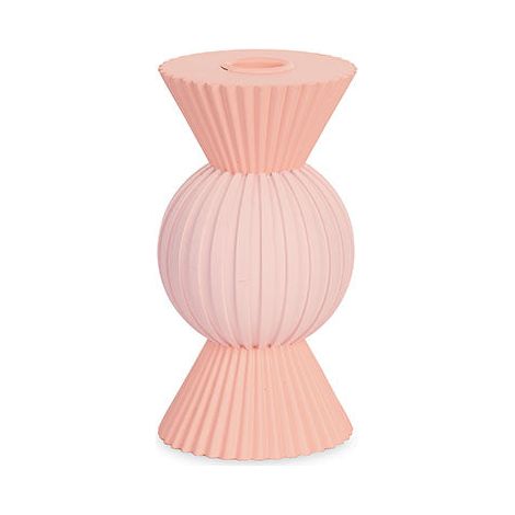 Tono Su Tono Portacandela Sfere Rosa Pesca H 150 Mm