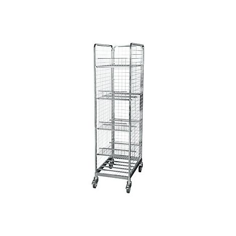 kaiserkraft  Rollcontainer in acciaio  3 lati  largh x prof