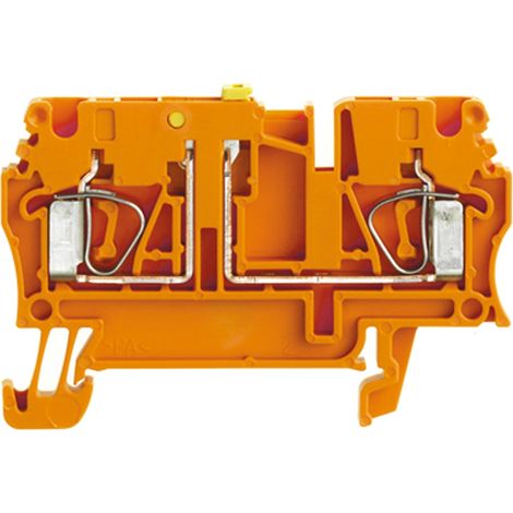 Bloc de jonction sectionnable Weidmuller Z, 2.5mm², Cage à ressort, Orange ( Prix pour Paquet de 5 )