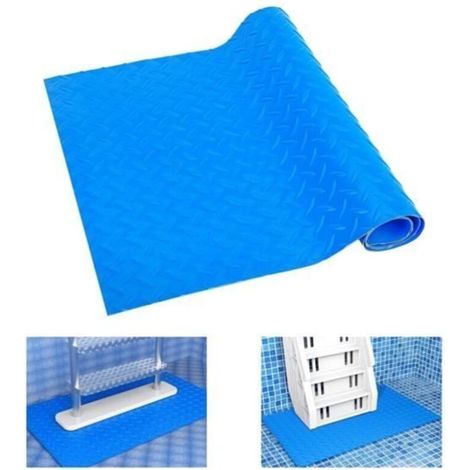 Non-slip PVC pool ladder mat - 90x40 cm - Fits portable ladders