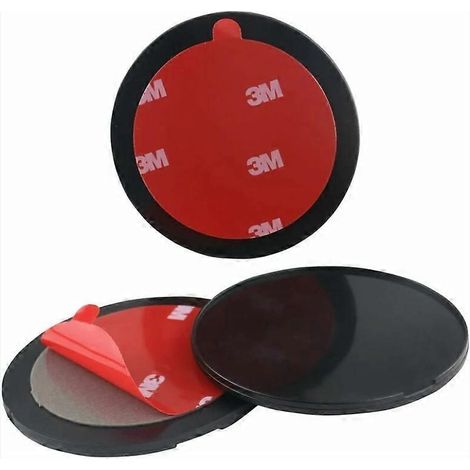 Disques de montage auto-adhésifs avec autocollant, lot de 3 disques adhésifs de 86 mm pour tableau de bord, compatibles avec les supports GPS, les supports de téléphone de voiture et les caméras embar (1/5)