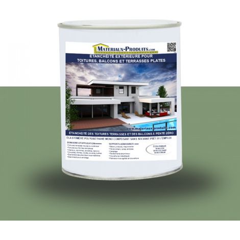 Etanchéité Extérieure pour Toitures, Balcons et Terrasses Plates - 1 Kg Vert clair - MATPRO (1/4)