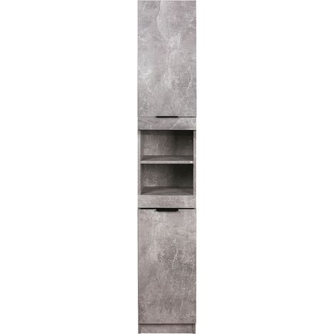 Mobile a Colonna Cemento Armadietto Salvaspazio Cuina Bagno Libreria 32x34x188cm (1/5)