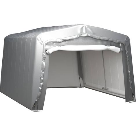 vidaXL Carpa de almacenamiento acero gris 370x370 cm (1/5)