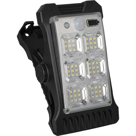 1 Applique murale solaire, Capteur humain, Batterie 1200mAh, Clip clôture, Extérieur Jardin Patio (1/5)