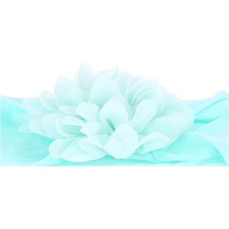Baby-Haarreif mit Blume – mintfarben, breit (1/5)