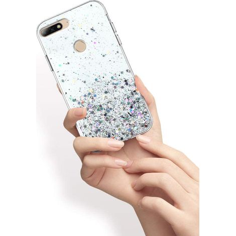 Coque pour Huawei Y7 2018/Enjoy 8, pailletée et transparente (1/3)