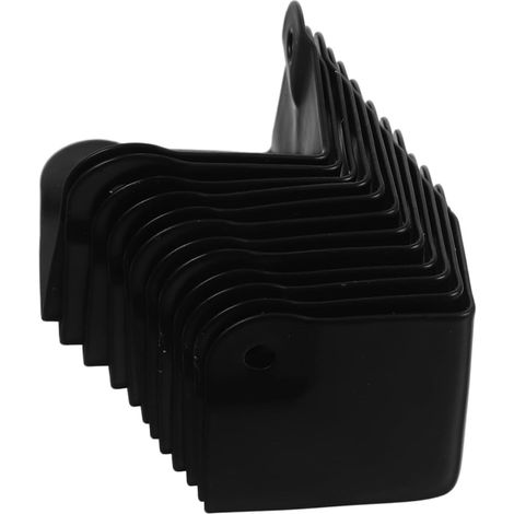 12 protège-coins décoratifs - 40 mm - bois - noir - antichoc (1/5)