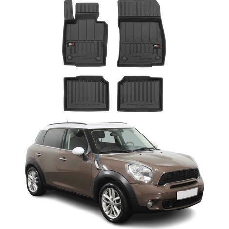 Tapis de Sol 3D TPE Premium Compatible avec Mini Countryman Cooper R60 2010-2016 Revêtement de Sol pour Voiture - Intérieur antidérapant - Bords Hauts - Noir (1/5)